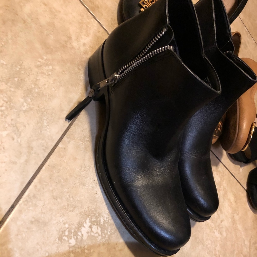 Leather booties